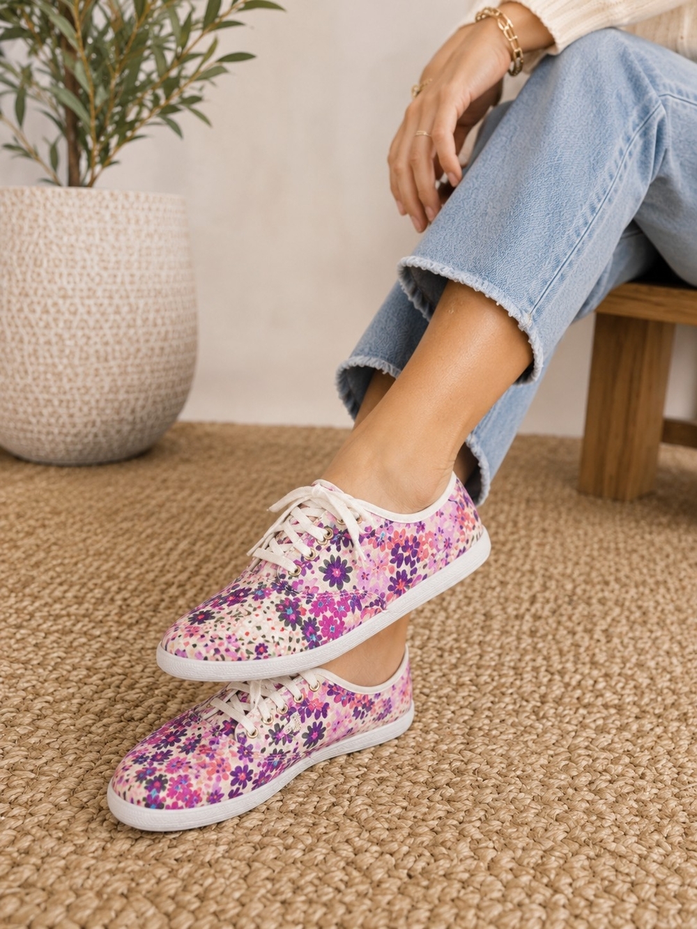 Keds x Kate Spade Floral Canvas Sneakers Women’s Size 8